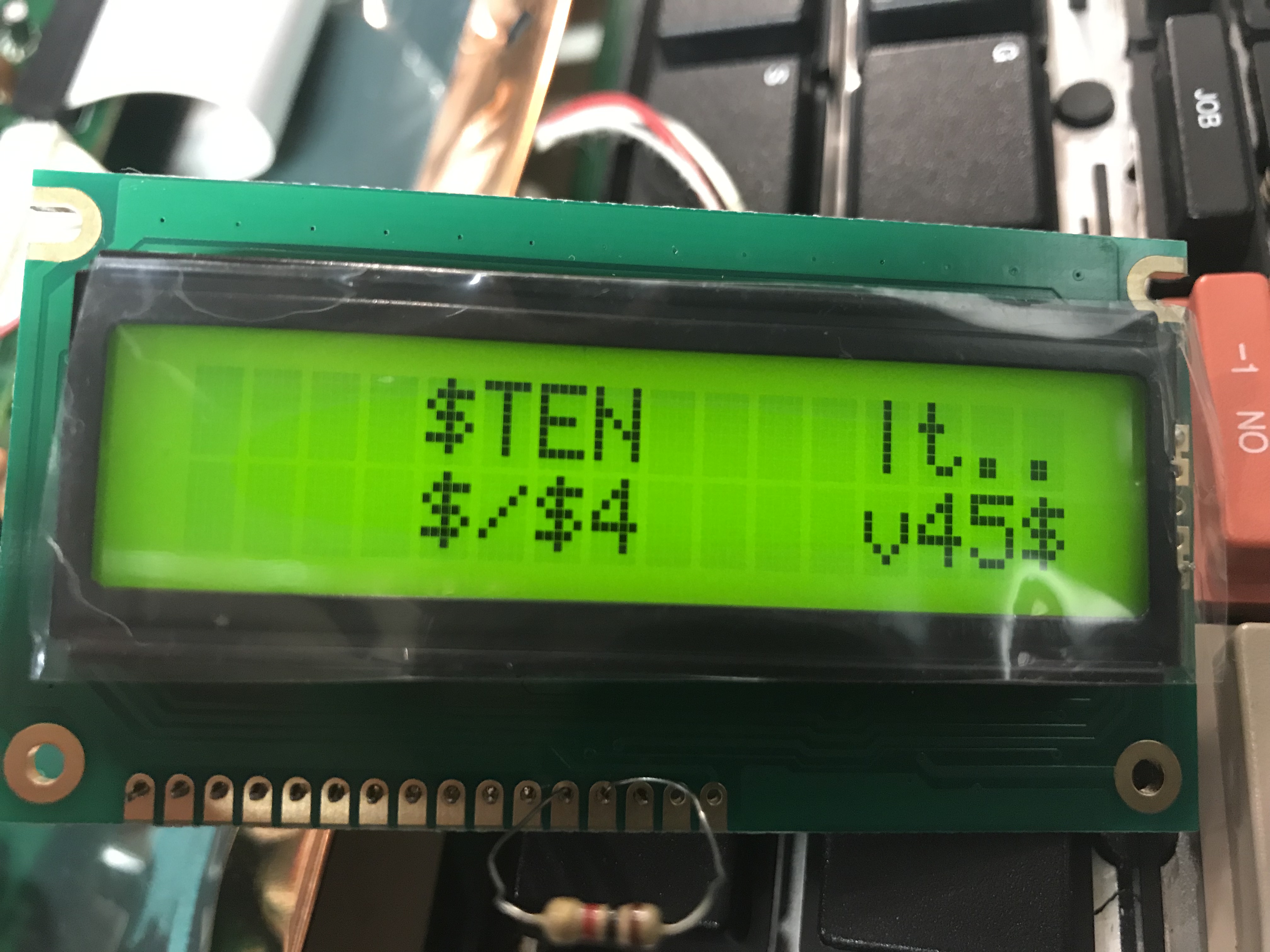 Non working display w/ a resistor for correct contrast